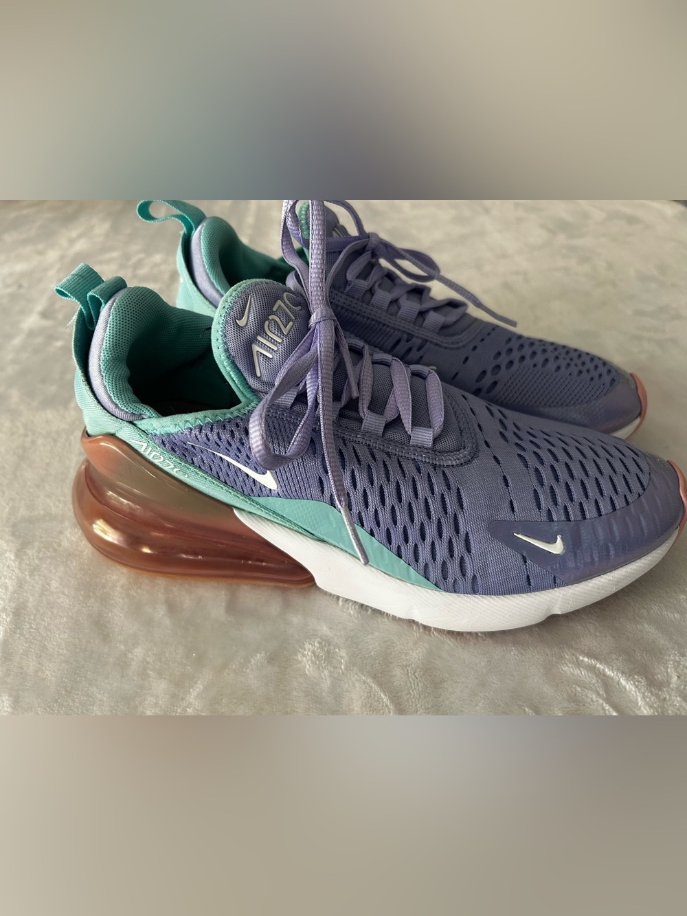 Nike Air Max 270 GS Twilight Pulse Teal Purple BV1236-400 Size 6.5Y / Women's 8